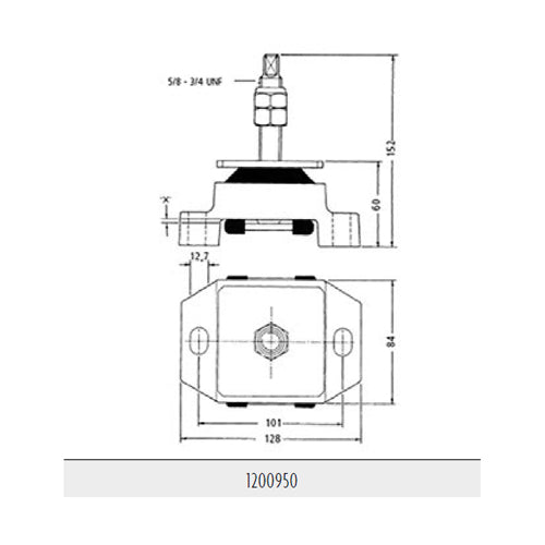 Supporto Motore Entrobordo R&D - 344 kg - centro foro 101 mm